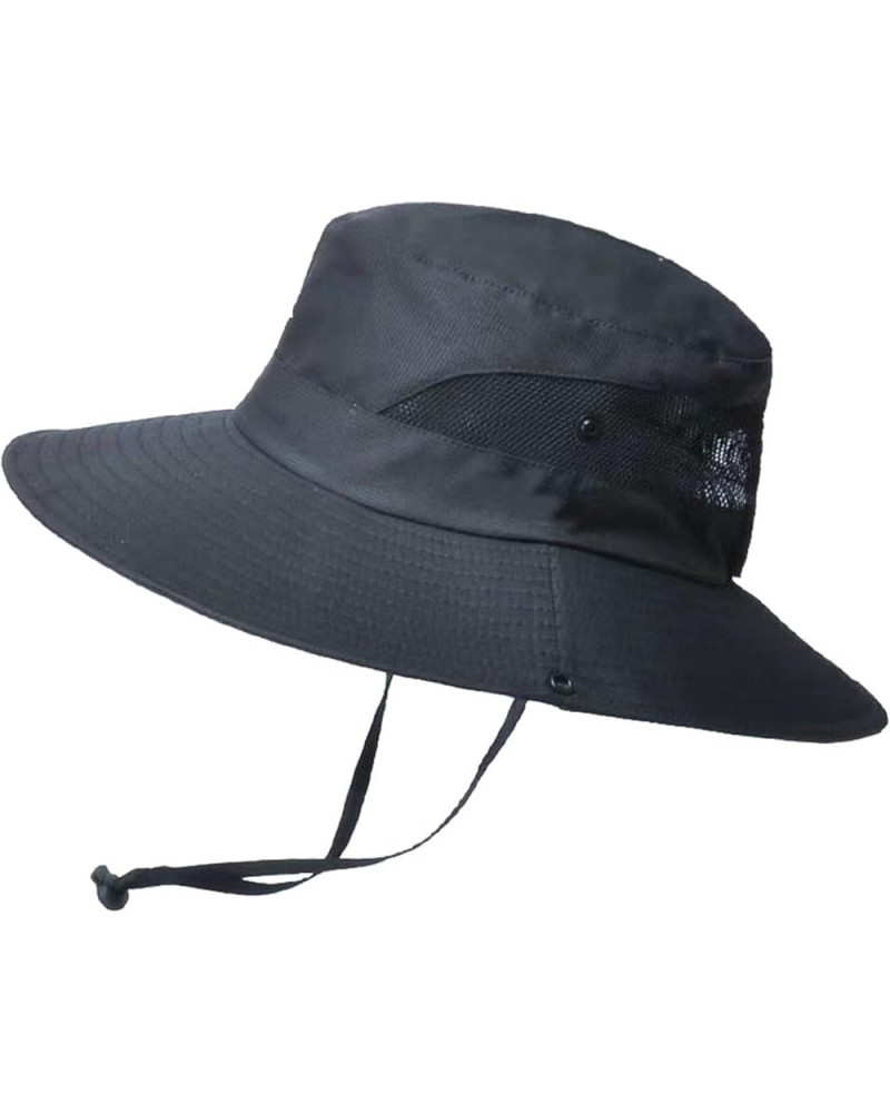 Sun Hats for Women Men Summer Hat Wide Brim Packable Cowboy Hat Hiking Fishing Hats Men's Drinking Bucket Hat Black $10.42 Ra...