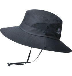 Sun Hats for Women Men Summer Hat Wide Brim Packable Cowboy Hat Hiking Fishing Hats Men's Drinking Bucket Hat Black $10.42 Ra...