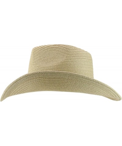 Paper Braid Wide Wire Brim Cowboy Hat Beige $22.08 Cowboy Hats