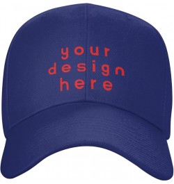 Custom Hats for Men Personalized Add Your Name Text Image DIY Gift Baseball Hats Blue $8.19 Baseball Caps