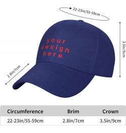 Custom Hats for Men Personalized Add Your Name Text Image DIY Gift Baseball Hats Blue $8.19 Baseball Caps