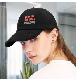 Baseball Hats Your Dad is My Cardio dad Hats for Men Cool Polyester Snapbacks Allblack-distressed Baseball Hat $10.07 Basebal...