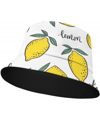 Cool Bucket Hat Lemon Bucket Hats Fruit Funny Hat Golf Accessories for Camping Must Haves Scandinavian 5 $11.82 Bucket Hats