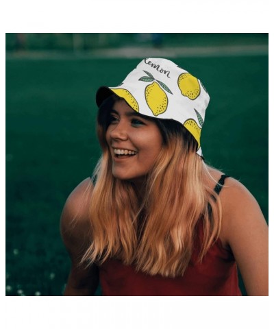 Cool Bucket Hat Lemon Bucket Hats Fruit Funny Hat Golf Accessories for Camping Must Haves Scandinavian 5 $11.82 Bucket Hats