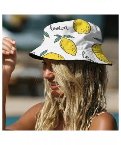 Cool Bucket Hat Lemon Bucket Hats Fruit Funny Hat Golf Accessories for Camping Must Haves Scandinavian 5 $11.82 Bucket Hats