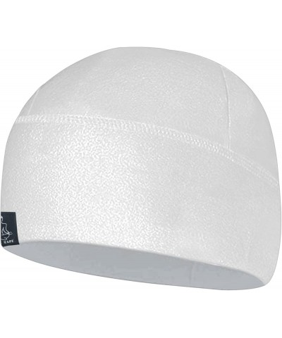 Tactical Fleece Watch Cap Beanie – Skull Cap Fleece Hat - Mens & Women Pure White $9.33 Skullies & Beanies