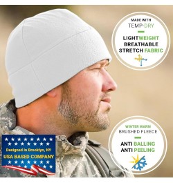 Tactical Fleece Watch Cap Beanie – Skull Cap Fleece Hat - Mens & Women Pure White $9.33 Skullies & Beanies