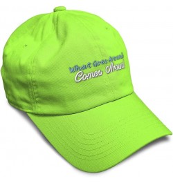 Soft Baseball Cap What Goes Around Comes Around B Cotton Dad Hats for Men & Women Lime $14.27 Baseball Caps