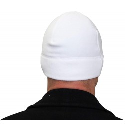 Tactical Fleece Watch Cap Beanie – Skull Cap Fleece Hat - Mens & Women Pure White $9.33 Skullies & Beanies