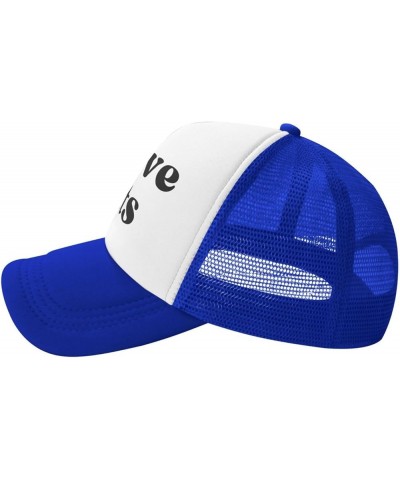 I Love Tits Mesh Hat for Men Women Baseball Cap Dad Gift Adjustable Trucker Hat Blue $8.79 Baseball Caps