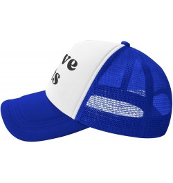 I Love Tits Mesh Hat for Men Women Baseball Cap Dad Gift Adjustable Trucker Hat Blue $8.79 Baseball Caps