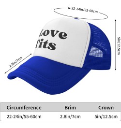 I Love Tits Mesh Hat for Men Women Baseball Cap Dad Gift Adjustable Trucker Hat Blue $8.79 Baseball Caps