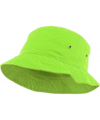 KBETHOS® 100% Cotton Washed Bucket Hat Lime $11.19 Bucket Hats