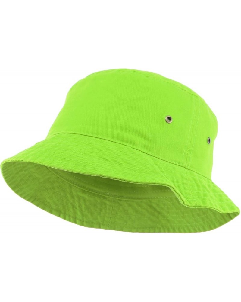 KBETHOS® 100% Cotton Washed Bucket Hat Lime $11.19 Bucket Hats