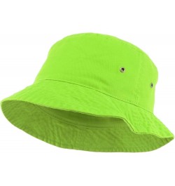 KBETHOS® 100% Cotton Washed Bucket Hat Lime $11.19 Bucket Hats