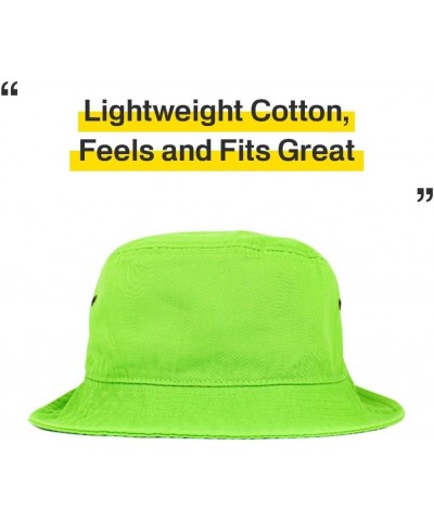 KBETHOS® 100% Cotton Washed Bucket Hat Lime $11.19 Bucket Hats