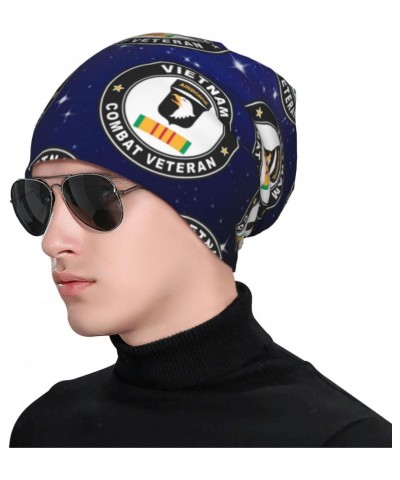 101st Airborne Division Vietnam Veteran Comfort Elegance Knitted Hat Black Daily for Men Women $13.42 Skullies & Beanies