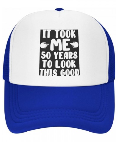 It Took Me 50 Years to Look This Good 8 Mesh Trucker Hat Women Baseball Cap Men Golf Dad Hat Snapback Hat Black Blue $11.40 B...