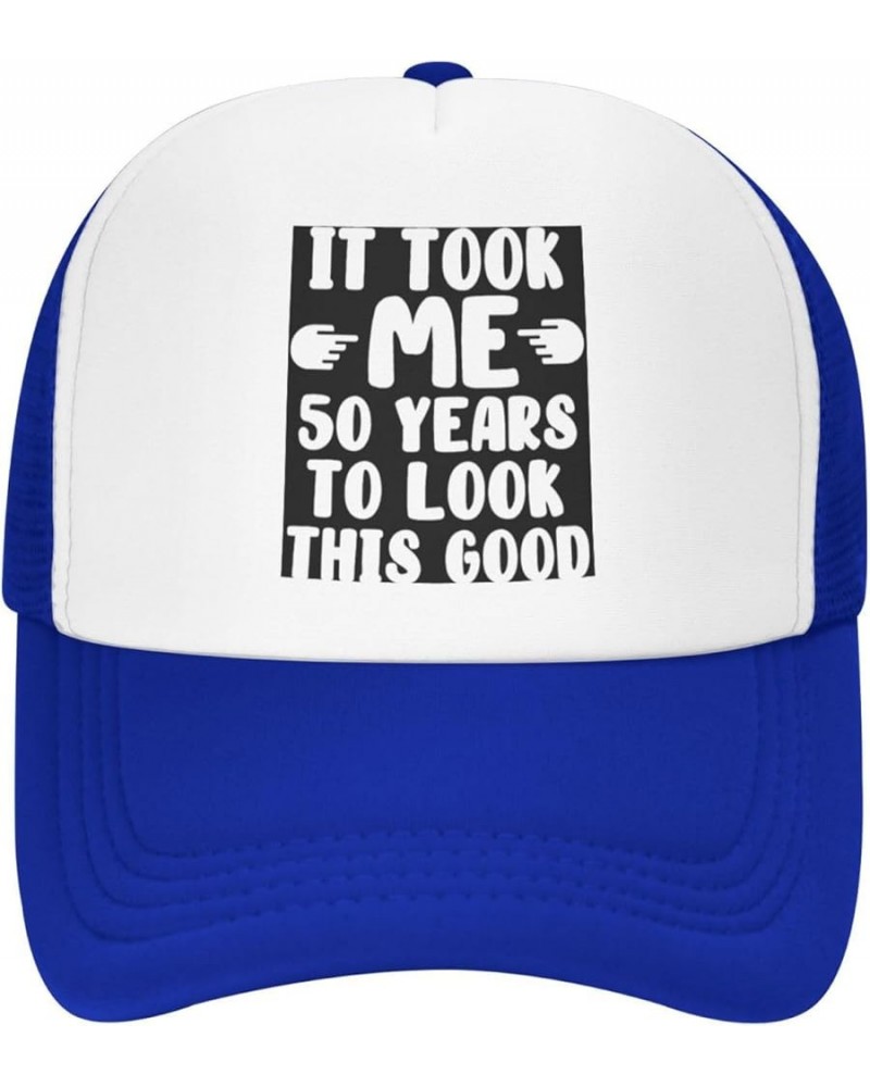 It Took Me 50 Years to Look This Good 8 Mesh Trucker Hat Women Baseball Cap Men Golf Dad Hat Snapback Hat Black Blue $11.40 B...