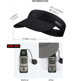 Visor Sun Hat for Kids Women Men,Adjustable Packable Sports Cap with Sweatband(46-60cm) Gray $7.50 Visors