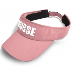 Trendy Sun Visor Hats Sun Visor Hat Stethoscope Nurse Vector Snake Nurse Sun Hats for Adult Stylish Fishing Pink $10.07 Visors