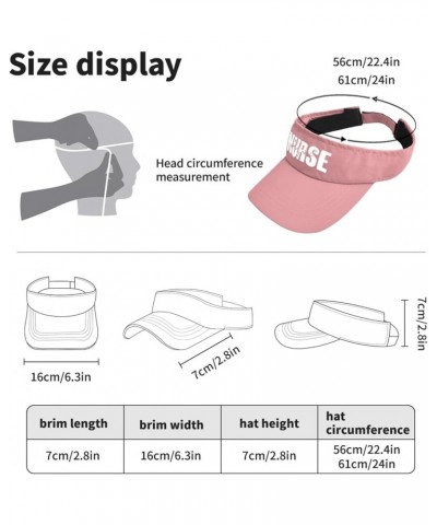 Trendy Sun Visor Hats Sun Visor Hat Stethoscope Nurse Vector Snake Nurse Sun Hats for Adult Stylish Fishing Pink $10.07 Visors