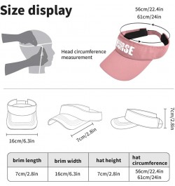 Trendy Sun Visor Hats Sun Visor Hat Stethoscope Nurse Vector Snake Nurse Sun Hats for Adult Stylish Fishing Pink $10.07 Visors