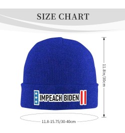 Impeach President Joe Biden Cozy Knitted Hat for Winter - Warm Comfort Black Blue $15.92 Skullies & Beanies