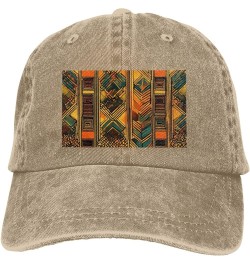 Native American Print Washed Cowboy Baseball Cap for Adults Adjustable Caps Fashion Cap A Sun Hat Natural $10.30 Baseball Caps