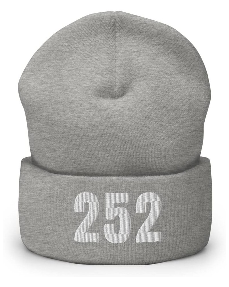 252 Beanie Skullcap Area Code 252 Greenville NC Embroidered Warm Beanie Cap Heather Grey $16.89 Skullies & Beanies