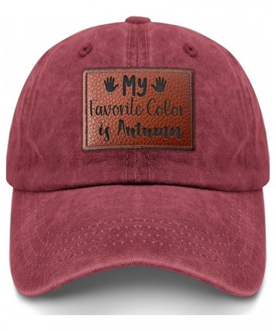 My Favorite Color is Autumn Hats Retro Sun Cap Gifts for Men Who Like Engraved,Workout Caps Suitable for Deep Rose $13.91 Cow...