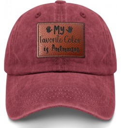 My Favorite Color is Autumn Hats Retro Sun Cap Gifts for Men Who Like Engraved,Workout Caps Suitable for Deep Rose $13.91 Cow...