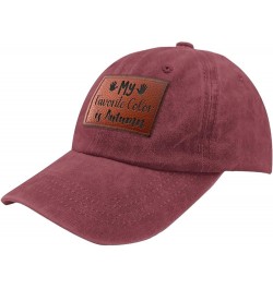 My Favorite Color is Autumn Hats Retro Sun Cap Gifts for Men Who Like Engraved,Workout Caps Suitable for Deep Rose $13.91 Cow...