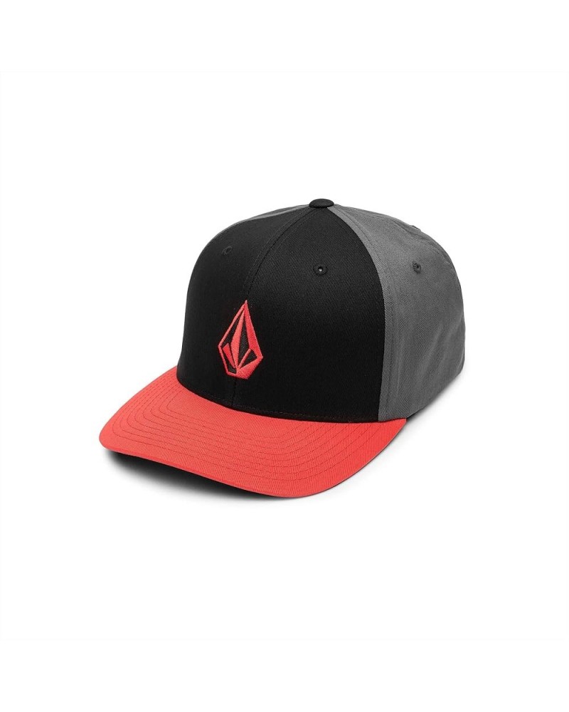 Men's Full Stone Heather Xfit Hat Flame Red 1 $12.20 Baseball Caps