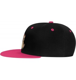 Sitting Little Hedgehog Snapback Hat for Men Women Baseball Cap Trucker Flat Bill Hats Dad Caps Pink $11.15 Baseball Caps