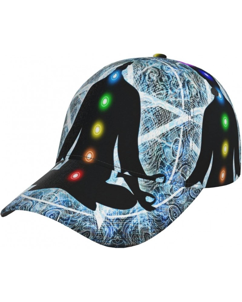 Men's Women's Curved Brim Baseball Cap Adjustable Trucker Hat Snapback Cap Hip-Hop Dad Hat (Meditation Chakras) $16.25 Baseba...