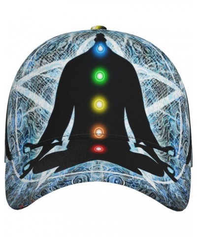 Men's Women's Curved Brim Baseball Cap Adjustable Trucker Hat Snapback Cap Hip-Hop Dad Hat (Meditation Chakras) $16.25 Baseba...