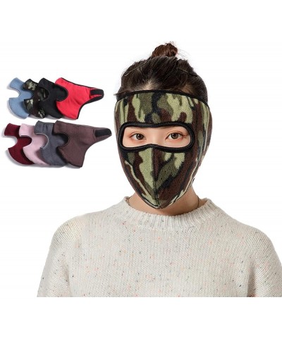 Winter Fleece Mask Warm Mask,Full Cover Face Mask Outdoor Windproof Mask Breathable Thickened Dustproof Reusable Mask Camoufl...