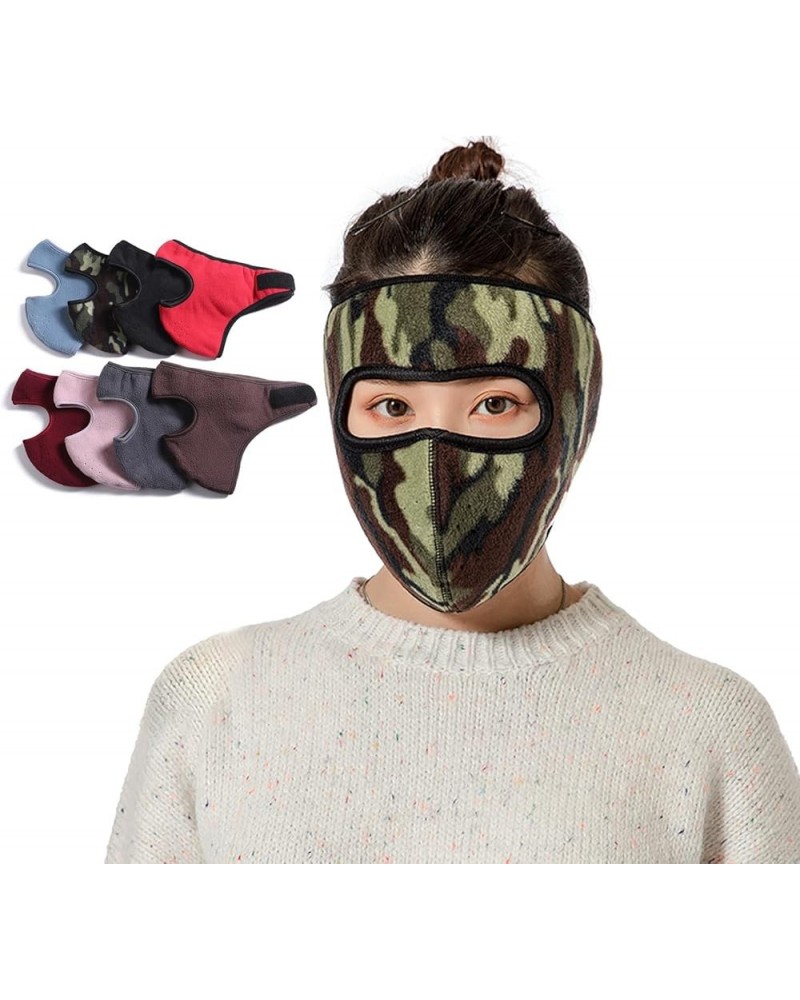 Winter Fleece Mask Warm Mask,Full Cover Face Mask Outdoor Windproof Mask Breathable Thickened Dustproof Reusable Mask Camoufl...