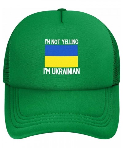 I'm Not Yelling I'm Ukrainian Men's Baseball Cap Classic Dad Hat Adjustable Green $11.21 Baseball Caps