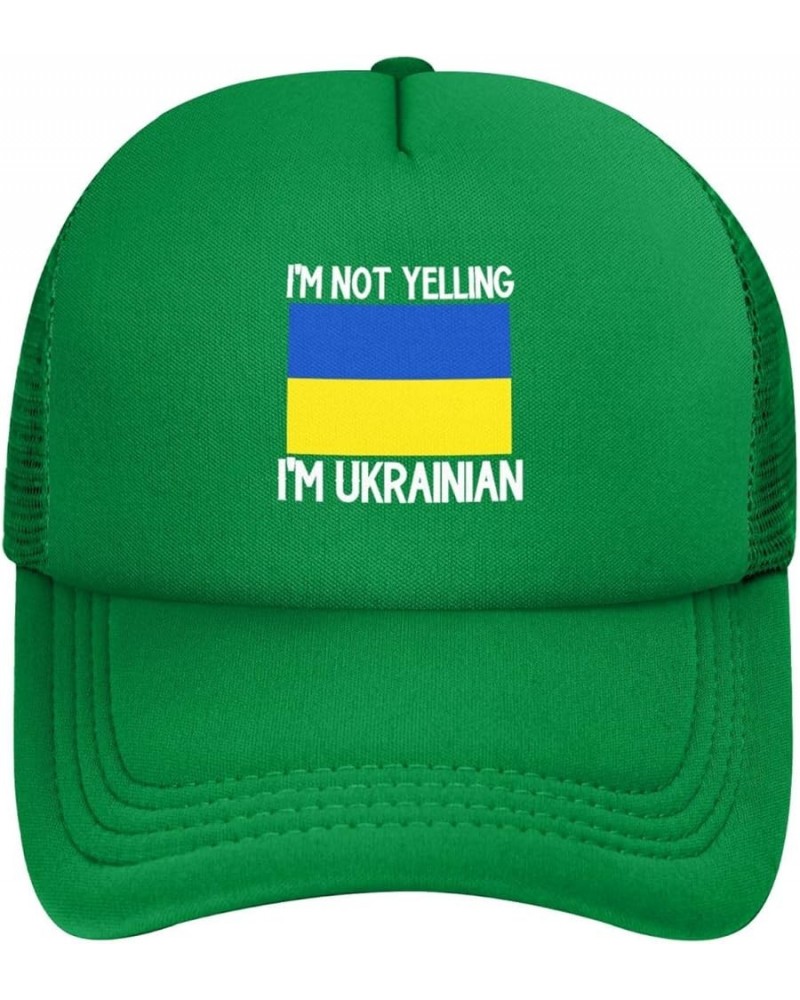 I'm Not Yelling I'm Ukrainian Men's Baseball Cap Classic Dad Hat Adjustable Green $11.21 Baseball Caps