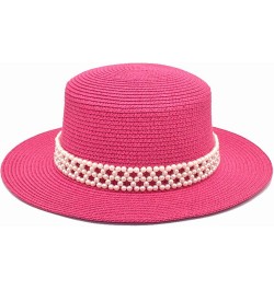 Women Sun Hat Wide Brim Beach Hat Adjustable Bucket Hat Summer Hats Gifts Hot Pink-a $14.09 Cowboy Hats