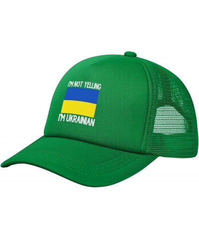 I'm Not Yelling I'm Ukrainian Men's Baseball Cap Classic Dad Hat Adjustable Green $11.21 Baseball Caps