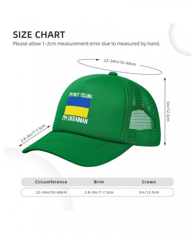 I'm Not Yelling I'm Ukrainian Men's Baseball Cap Classic Dad Hat Adjustable Green $11.21 Baseball Caps