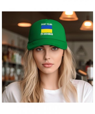 I'm Not Yelling I'm Ukrainian Men's Baseball Cap Classic Dad Hat Adjustable Green $11.21 Baseball Caps