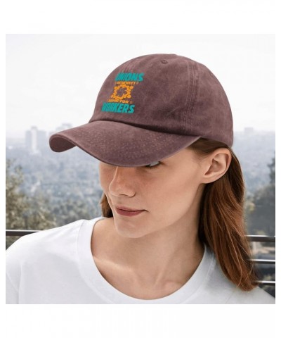 Unions antitheft Device for workeers Baseball Cap Vintage hat Golf hat Gifts for Boyfriends Golf Cap Wine Red $10.62 Sun Hats