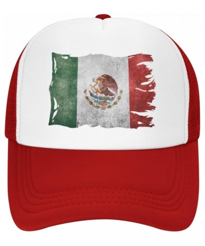 Vintage Torn Broken Mexico Flag Mesh Baseball Cap Red $10.28 Baseball Caps