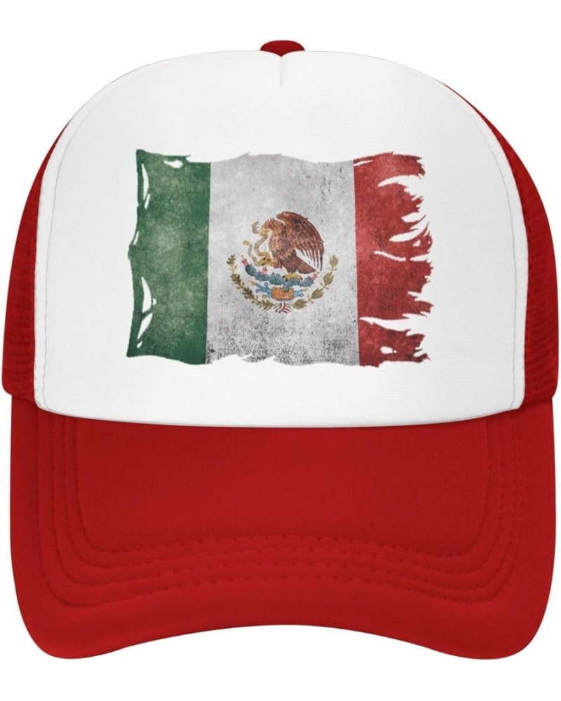 Vintage Torn Broken Mexico Flag Mesh Baseball Cap Red $10.28 Baseball Caps