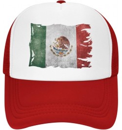 Vintage Torn Broken Mexico Flag Mesh Baseball Cap Red $10.28 Baseball Caps