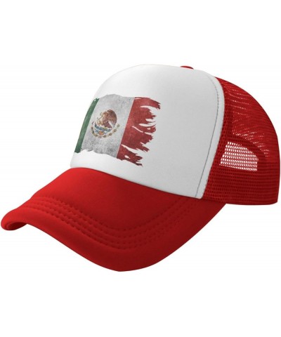 Vintage Torn Broken Mexico Flag Mesh Baseball Cap Red $10.28 Baseball Caps